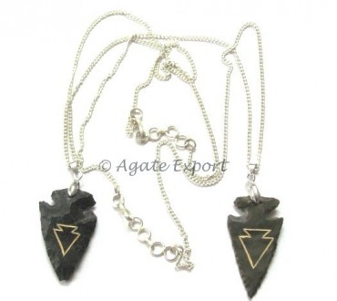 Arrowheads Necklace Hook With Arrow Carved.