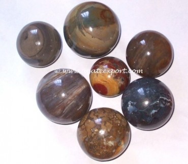 Indian Fancy Jasper Sphere.