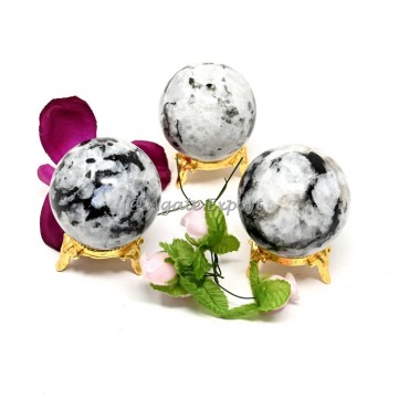 Rainbow Moonstone Spheres.