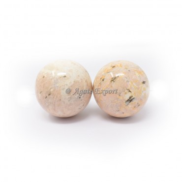 Cream Moonstone Spheres