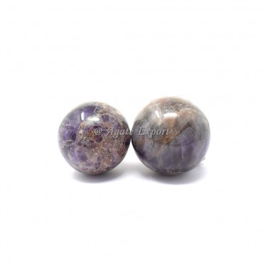 Chevron Banded Amethyst Spheres