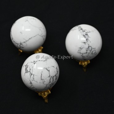 White Howlite Spheres
