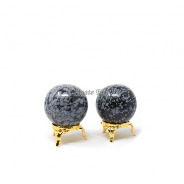 Snowflake Obsidian Spheres