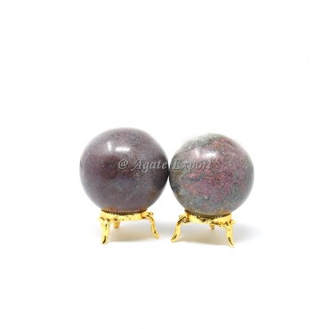 Ruby Kyanite Spheres