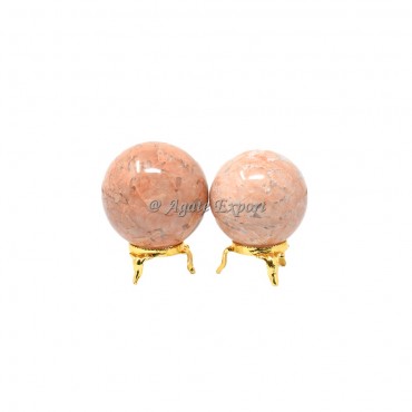 Peach Moonstone Spheres