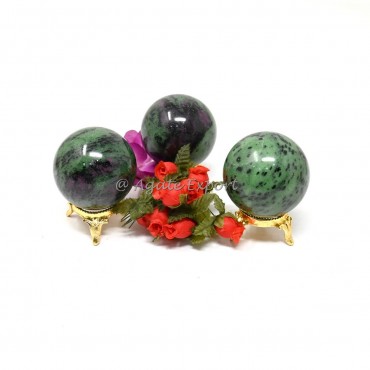 Ruby In Zoisite Spheres