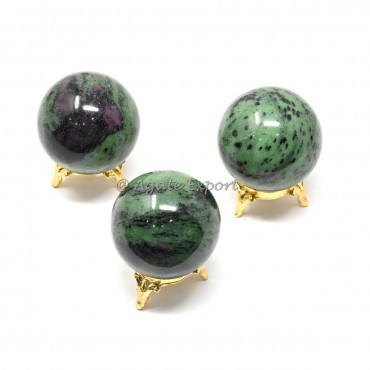 Ruby In Zoisite Spheres