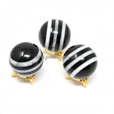 Bonded White And Black Agate Spheres