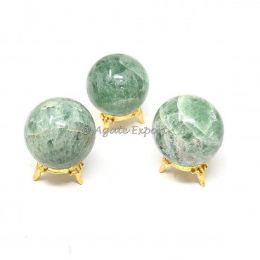 Green Fluorite Spheres