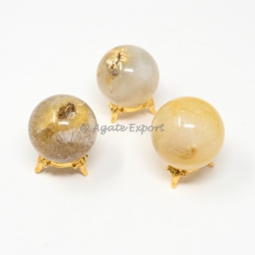 Yellow Agate Banded Spheres