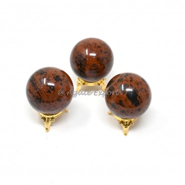 Mahogany Obsidian Spheres