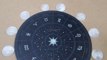 Zodiac Engraved Selenite Grid