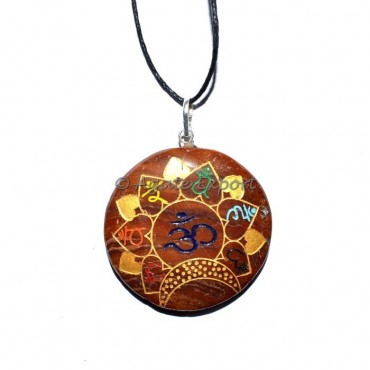 Seven Chakra Sanskrit Engraved Pendants