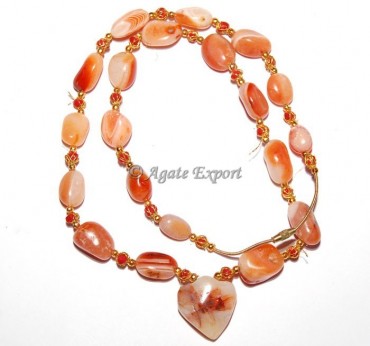 Red Carnelian Round Shape Mala