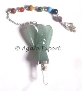 Green Aventruine Angel Chakra Pendulum