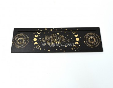 Snake with Moon Phase Printed Long Card Holder