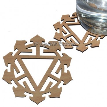 Solar Chakra Wooden Coaster