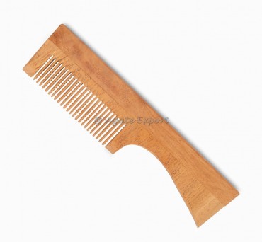 Neem Wooden Comb With Thin tooth And Hand Handle For Better De-Tangling