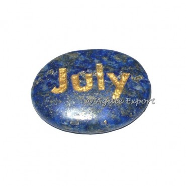 Lapis Lazuli July Engraved Stones