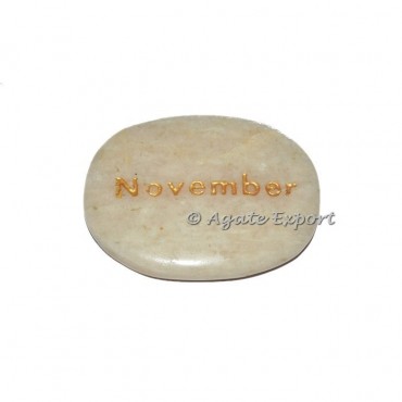 Moonstone November Engraved Gemstones