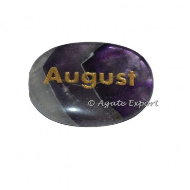 Amethyst August Engrave Stones