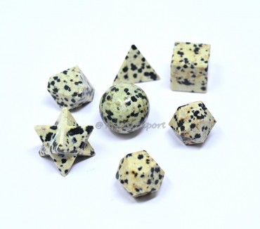 Dalmation Jasper Geometry Set 7 Pcs