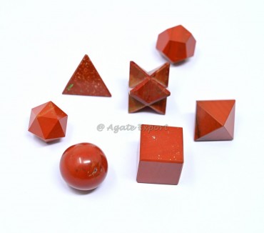 Red Jasper Geometry Set 7 Pcs