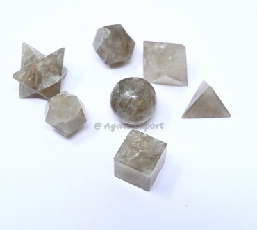 Smokey Quartz Geometry Set 7 Pcs