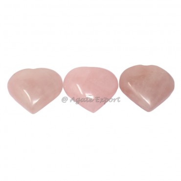 Rose Quartz Puffy Hearts