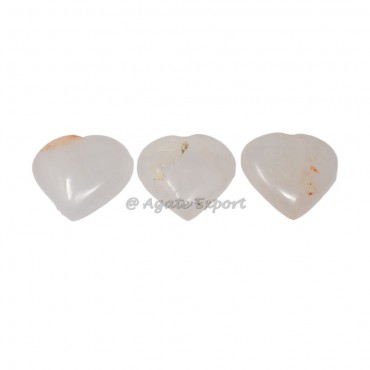 Crystal Quartz Puffy Hearts