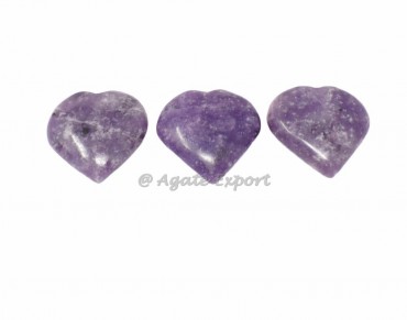 Lepidolite Puffy Hearts