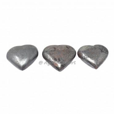 Hematite Puffy Hearts