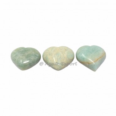 Amazonite Puffy Hearts