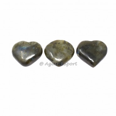 Labradorite Puffy Hearts