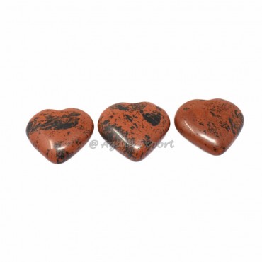 Mahagony Obsidian Puffy Hearts