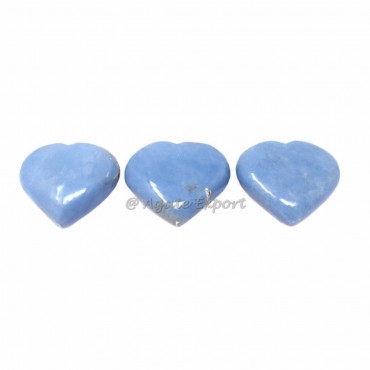 Angelite Puffy Hearts