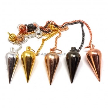 Cone Plain Metal Dowsing Pendulum