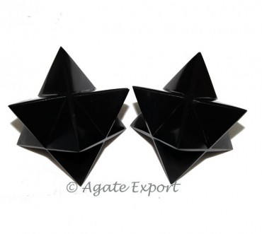 Black Agate Large Merkaba star