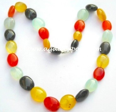 Mix Onyx Almond Necklace