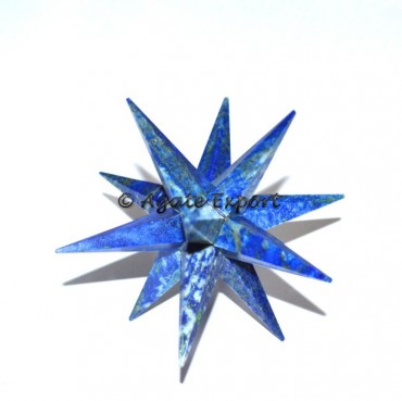 Lapis Lazuli 12 Points Merkaba Star