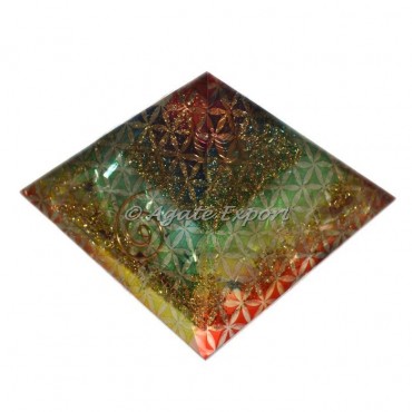 Flower of life Orgonite pyramids