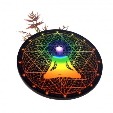 7 Chakra Buddha MDF Coaster