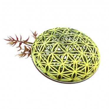 3D Flower Of Life Printed MDF Coaster