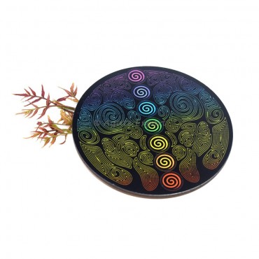 Chakra Spiral MDF Coaster