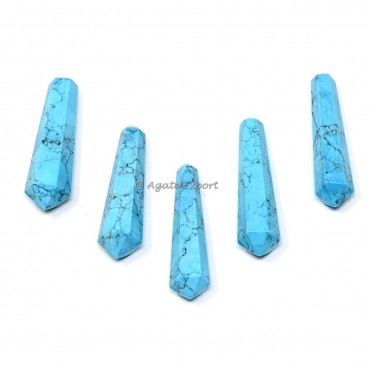 Blue Turquoise Synthetic Terminated Pencil Point