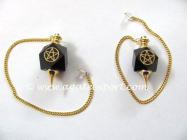Crystal Quartz With Garnet Pendulums