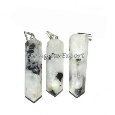 Rainbow Moonstone Pencil Pendants