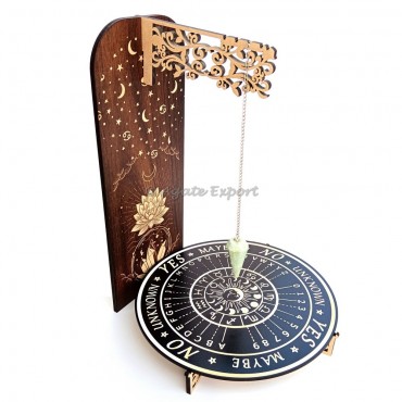Illuminated Lotus Pendulum Holder And  Divination Board Set Bloom with Intuition