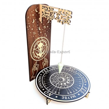 Lunar Tree Pendulum Holder And Divination Board Set Align with Moon Cycles