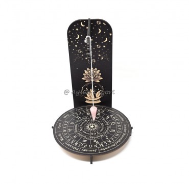 Lotus With Moon Pendulum Holder